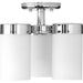 Elevate Three Light Flush Mount in Polished Chrome