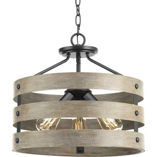 Gulliver 3-Light Semi-Flush Mount in Graphite