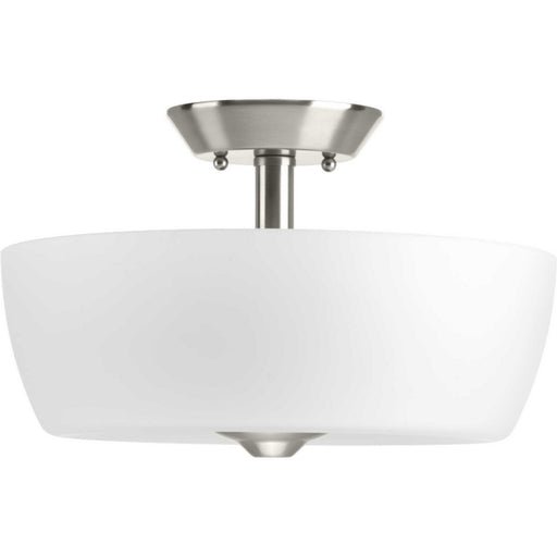 Leap Two Light Semi-Flush Mount in Brushed Nickel
