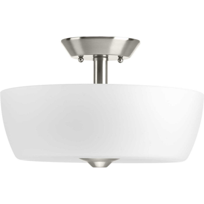 Leap Two Light Semi-Flush Mount in Brushed Nickel