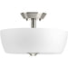 Leap Two Light Semi-Flush Mount in Brushed Nickel