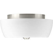 Leap 2-Light Flush Mount in Brushed Nickel