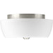 Leap Two Light Flush Mount in Brushed Nickel