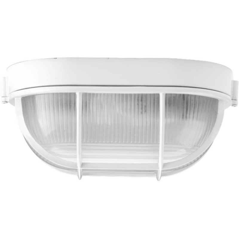 Bulkheads Oval Outdoor Flush Mount in White