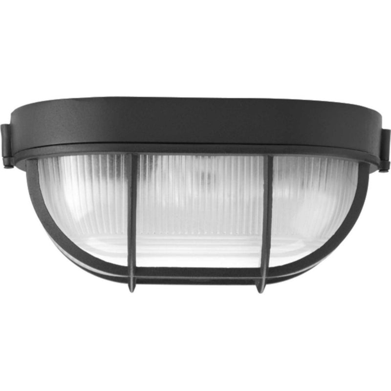 Bulkheads Oval Outdoor Flush Mount in Black
