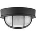 Bulkheads One Light Flush Mount in Black