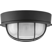 Bulkheads Round Outdoor Flush Mount in Black
