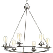 Debut 6-Light Chandelier in Brushed Nickel