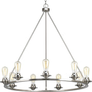 Debut 9-Light Chandelier in Brushed Nickel