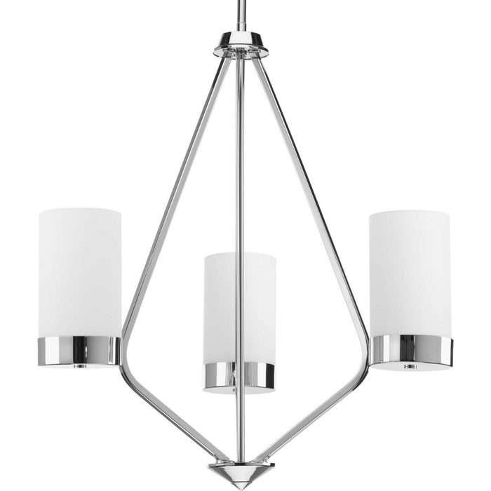 Elevate Three Light Chandelier in Polished Chrome