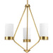 Elevate Three Light Chandelier in Brushed Bronze