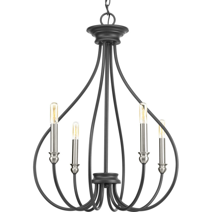 Whisp Four Light Chandelier in Graphite