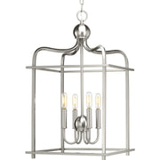 Assembly Hall 4-Light Foyer Chandelier in Brushed Nickel
