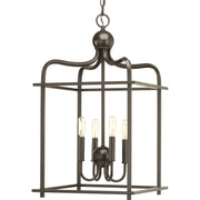 Assembly Hall 4-Light Foyer Chandelier in Antique Bronze