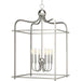 Assembly Hall Six Light Foyer Pendant in Brushed Nickel