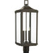 Gibbes Street Three Light Post Lantern in Antique Bronze