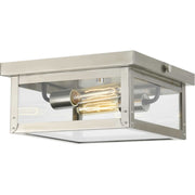 Union Square 2-Light Outdoor Flush Mount in Stainless Steel
