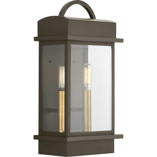 Santee 2-Light Outdoor Wall Lantern in Antique Bronze