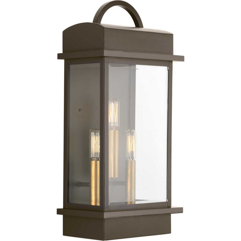 Santee 3-Light Outdoor Wall Lantern in Antique Bronze