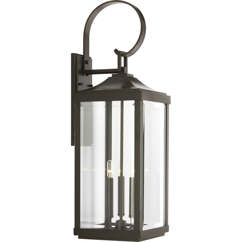 Gibbes Street Three Light Large Wall Lantern in Antique Bronze