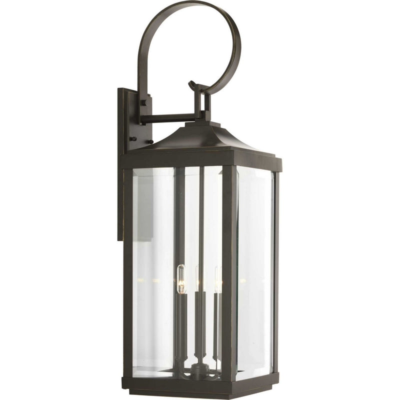 Gibbes Street 3-Light Large Outdoor Wall Lantern in Antique Bronze