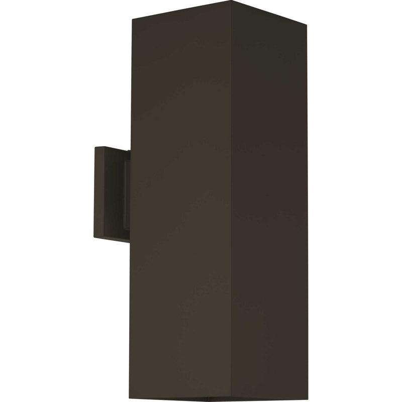 Square 2-Light Outdoor Wall Sconce in Antique Bronze