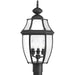 New Haven Three Light Post Lantern in Black