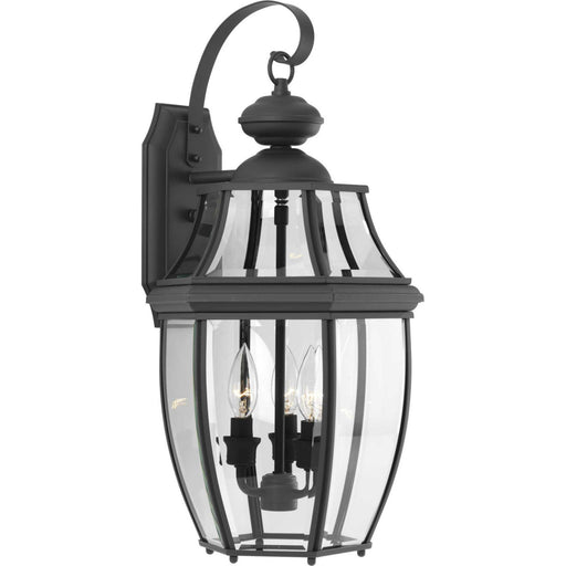 New Haven Three Light Wall Lantern in Black