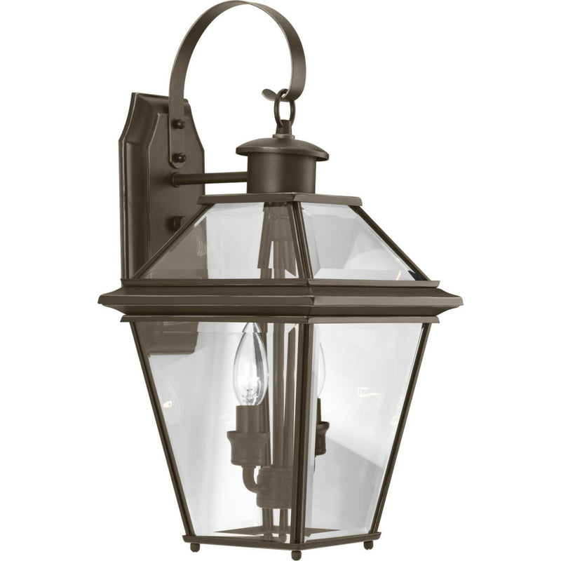 Burlington 2-Light Outdoor Wall Lantern in Antique Bronze