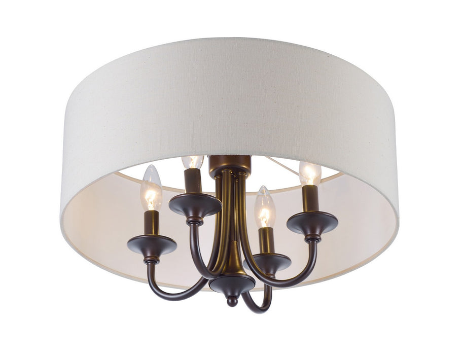 Bongo Four Light Semi-Flush Mount/Pendant in Oil Rubbed Bronze