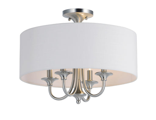Bongo Four Light Semi-Flush Mount/Pendant in Satin Nickel