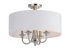 Bongo Four Light Semi-Flush Mount/Pendant in Satin Nickel