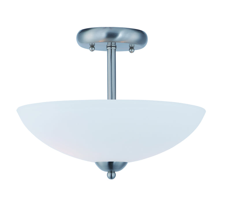 Taylor Two Light Semi-Flush Mount in Satin Nickel