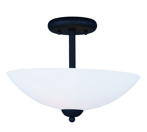Taylor Two Light Semi-Flush Mount in Textured Black
