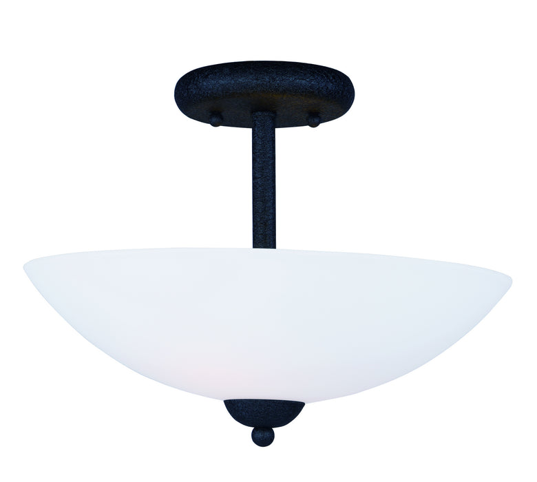 Taylor Two Light Semi-Flush Mount in Textured Black