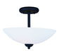 Taylor Two Light Semi-Flush Mount in Textured Black
