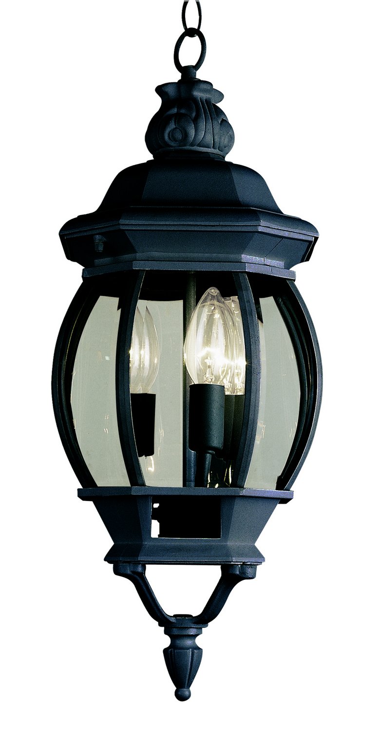 Parsons 3-Light 7.5" Outdoor Hanging Lantern in Black