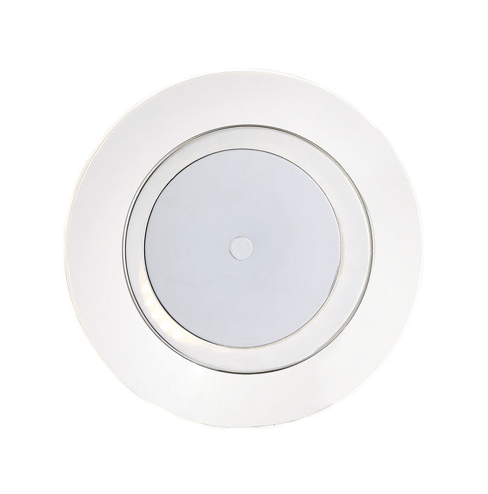 Otoniel LED Wall Sconce in Chrome Clear Acrylic Shade, LED Panel 6.5W