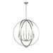 3167-9 PW- Colson 9-Light Chandelier in Pewter with No Shade by Golden Lighting