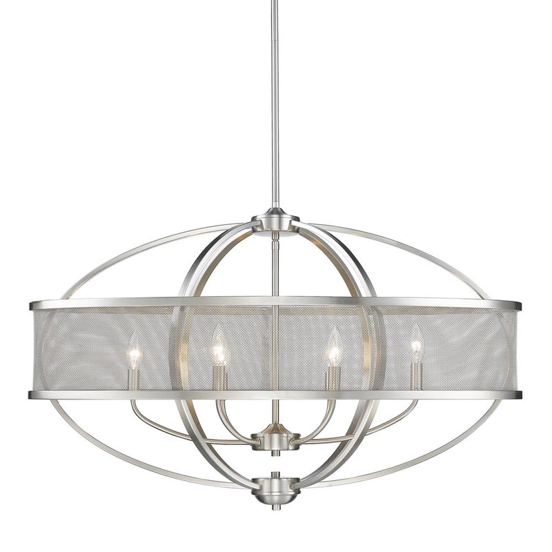 Colson Linear Pendant in Pewter with Pewter Shade - Lamps Expo