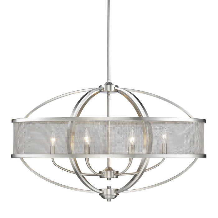 Colson Linear Pendant in Pewter with Pewter Shade - Lamps Expo