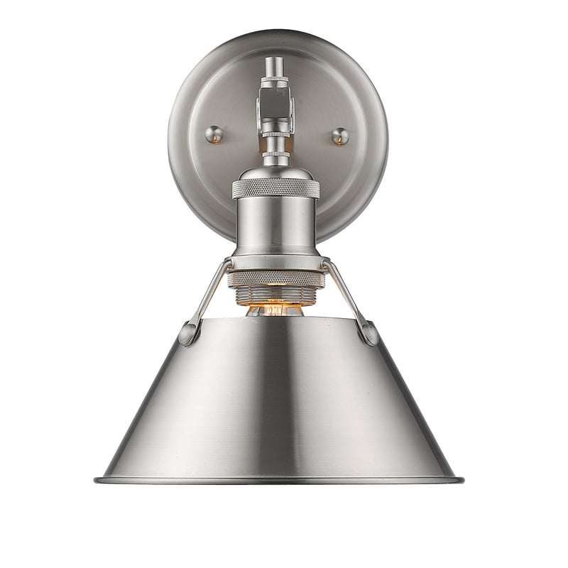 Orwell 1-Light Bath Vanity in Pewter with Pewter Shade