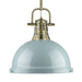 Duncan 1-Light Pendant with Rod in Aged Brass