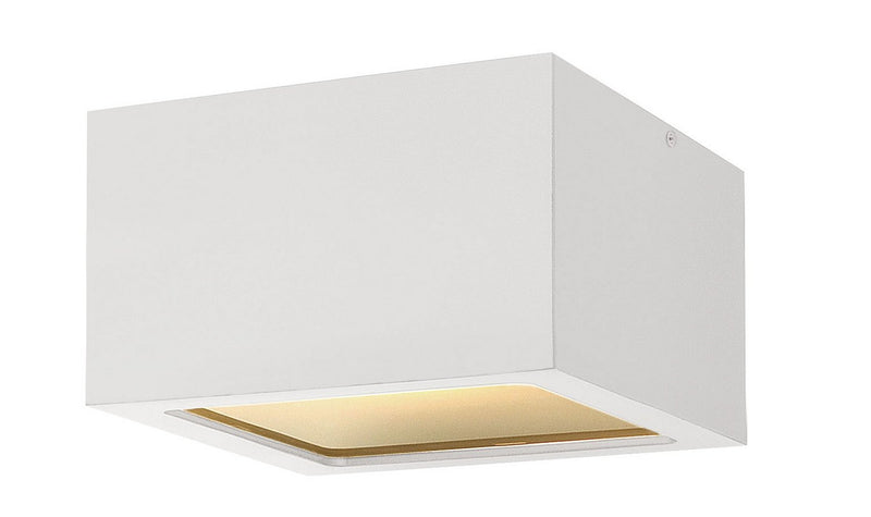 Kube Outdoor Flush Mount in Satin White