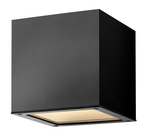 Kube Small Down Light Wall Mount Lantern in Satin Black