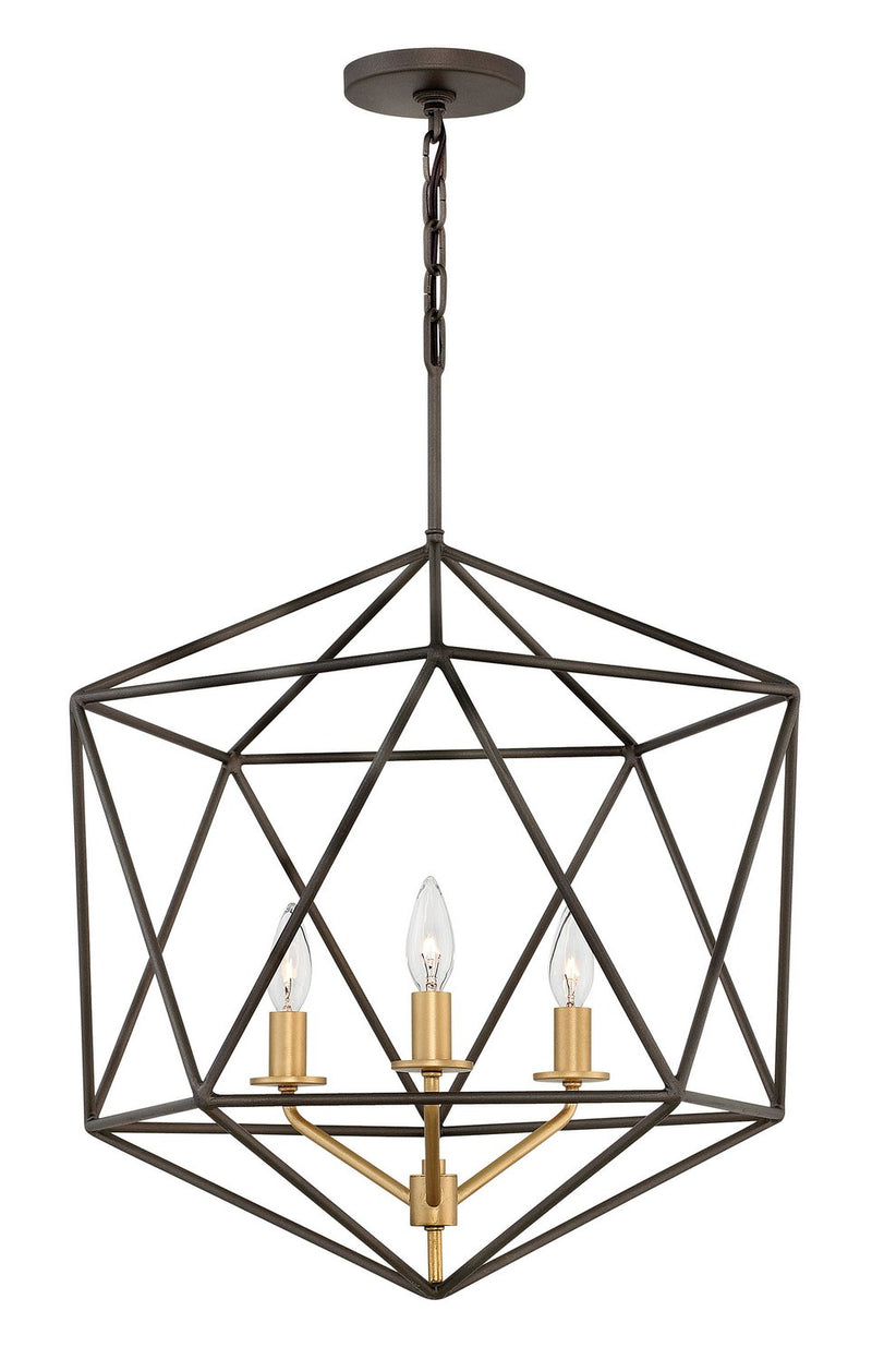 Astrid 3-Light Chandelier in Metallic Matte Bronze