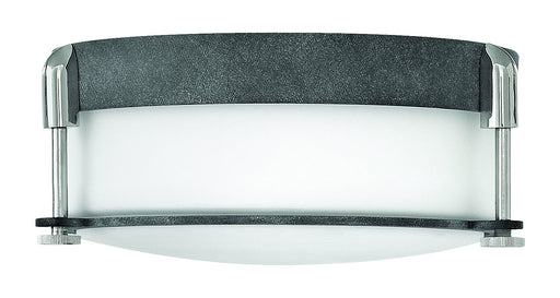 Colbin 2-Light Flush Mount in Aged Zinc