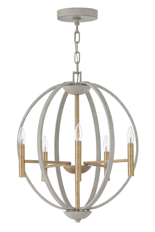 Euclid 6-Light Orb Chandelier in Cement Gray