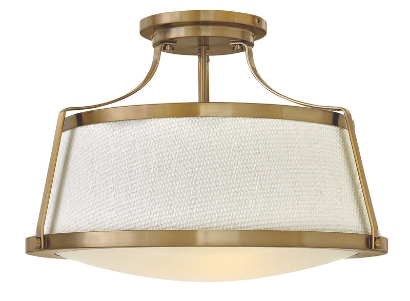 Charlotte Large Semi-Flush Mount in Brushed Caramel