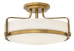 Harper LED Semi-Flush Mount in Heritage Brass
